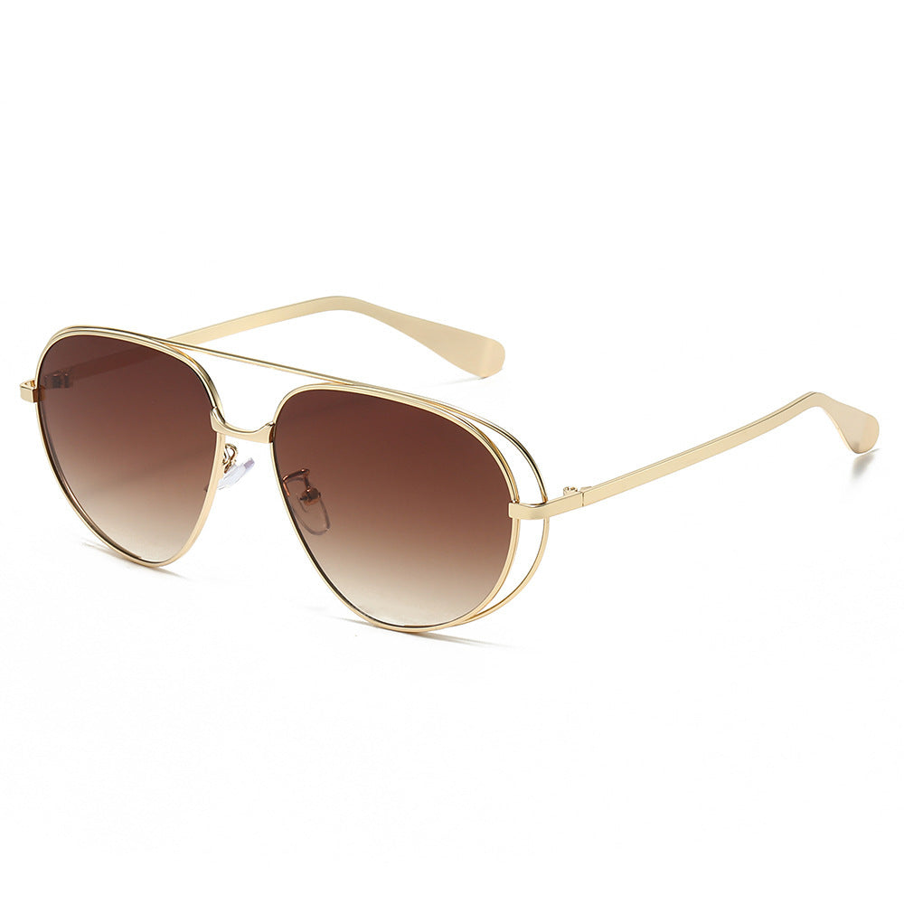 Stylish Aviator Sunglasses with Blue Lenses Bowlift