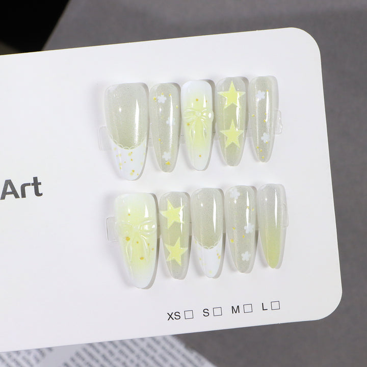 Starry Themed Press-On Nail Art Set Bowlift