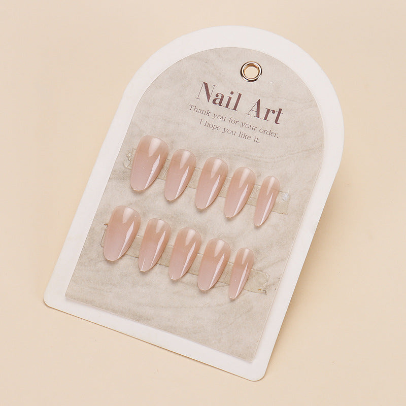 Natural Finish Nude Press-On Nail Set Bowlift