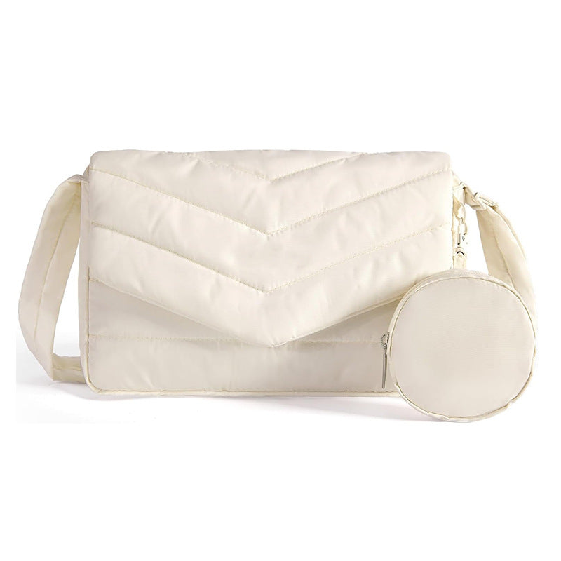 Multifunctional shoulder bag with removable cosmetic pouch Bowlift