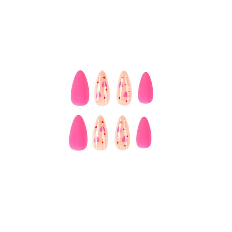Artificial nail art with heart design Bowlift