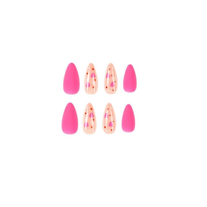 Artificial nail art with heart design Bowlift