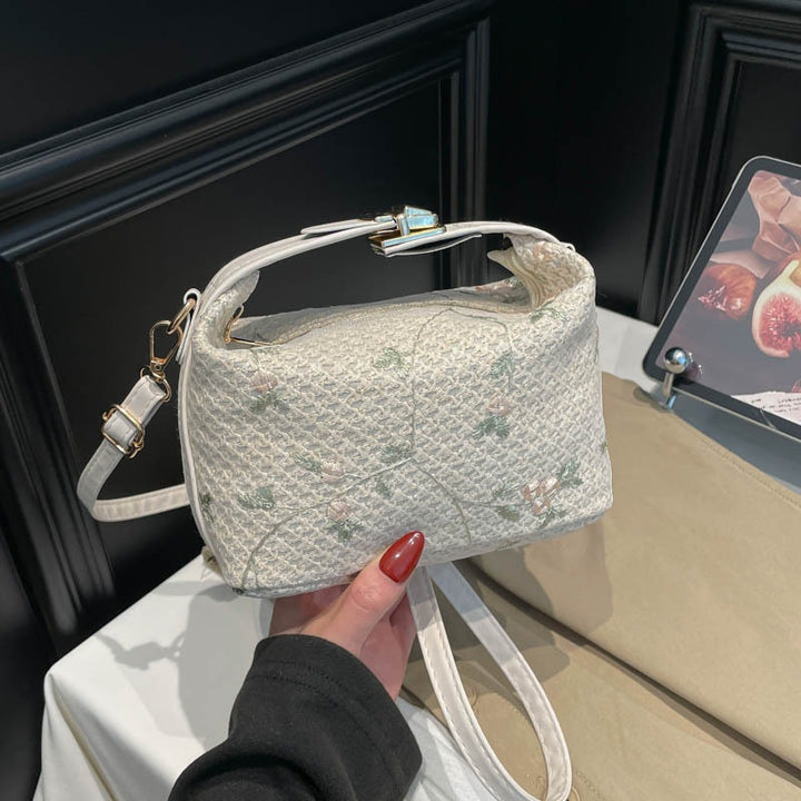 Embroidered Floral Mini Handbag Bowlift
