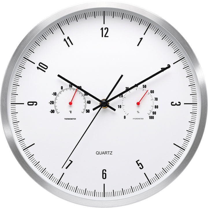 Funk Wall Clock with Thermometer and Hygrometer Bowlift