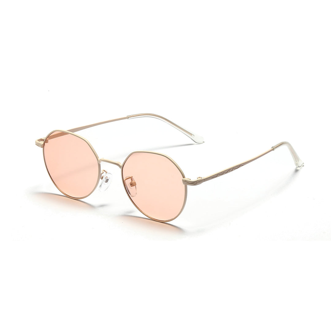 Women's round glasses with delicate metal frame Bowlift
