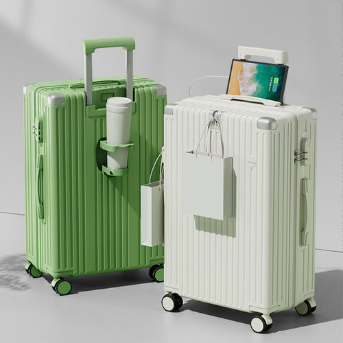 Unisex Compact Multi-Functional Hardshell Spinner Suitcase Bowlift