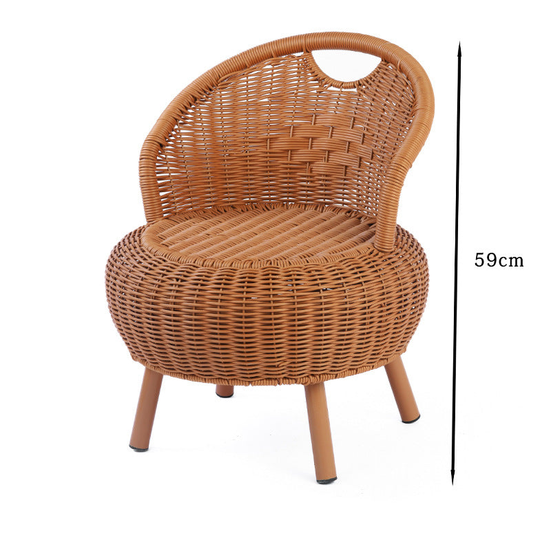 Woven Rattan Lounge Chair Bowlift