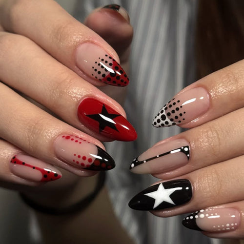 Artificial nails with modern star design Bowlift