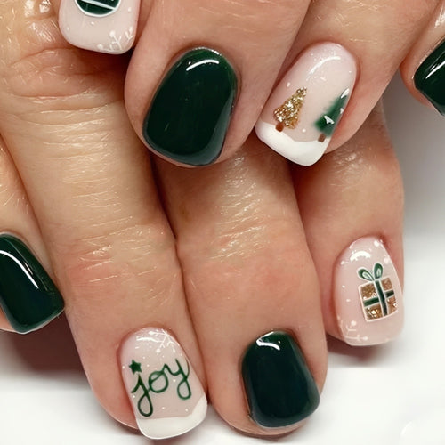 Festive Holiday Nail Art Design Bowlift