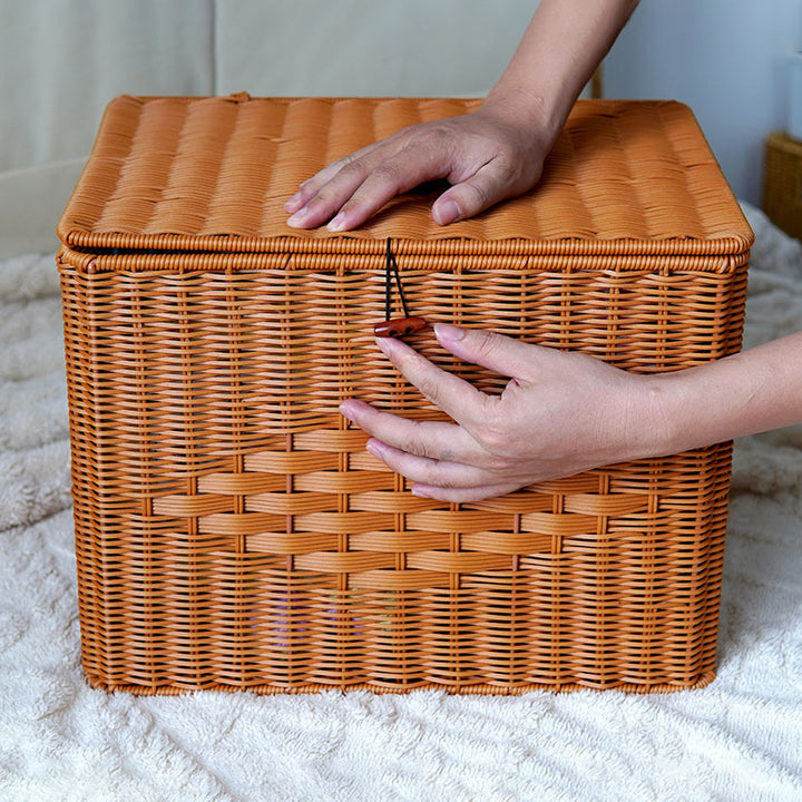 Women's Practical Storage Basket Made of Woven Material Bowlift
