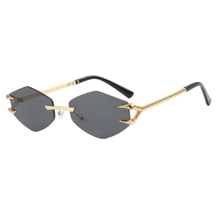 Women's geometric designer sunglasses with outstanding metal frame Bowlift