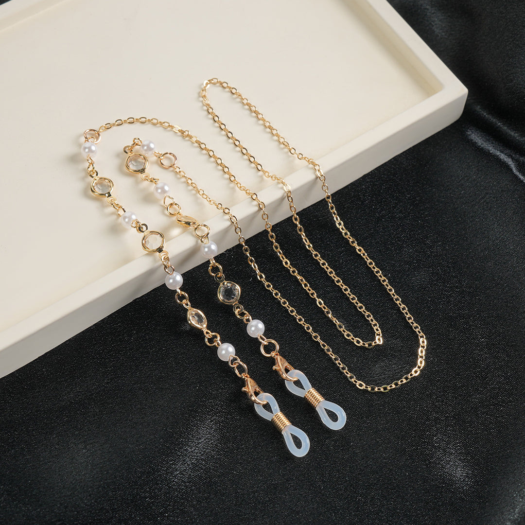 Elegant Gemstone Eyewear Chain Bowlift