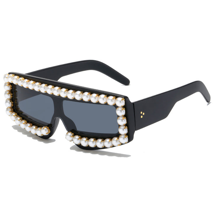 Women's fashionable sunglasses with pearl appliqués Bowlift