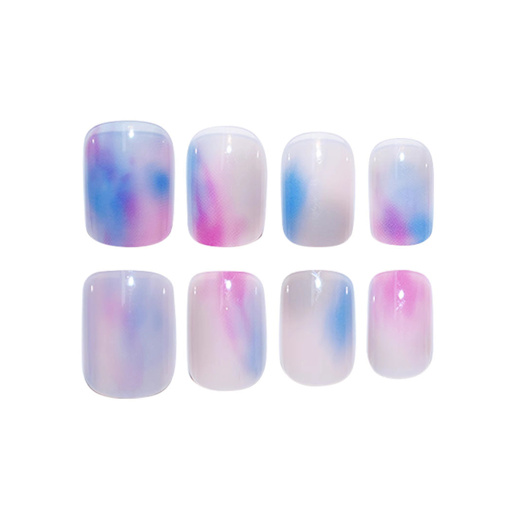 Artistic Watercolor Nail Extensions Bowlift