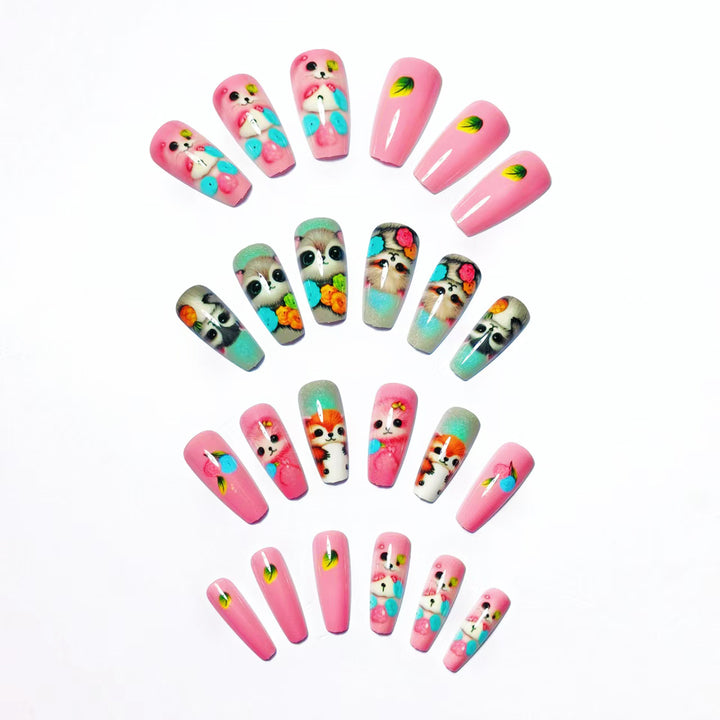 Playful 3D Animal Nail Art Bowlift
