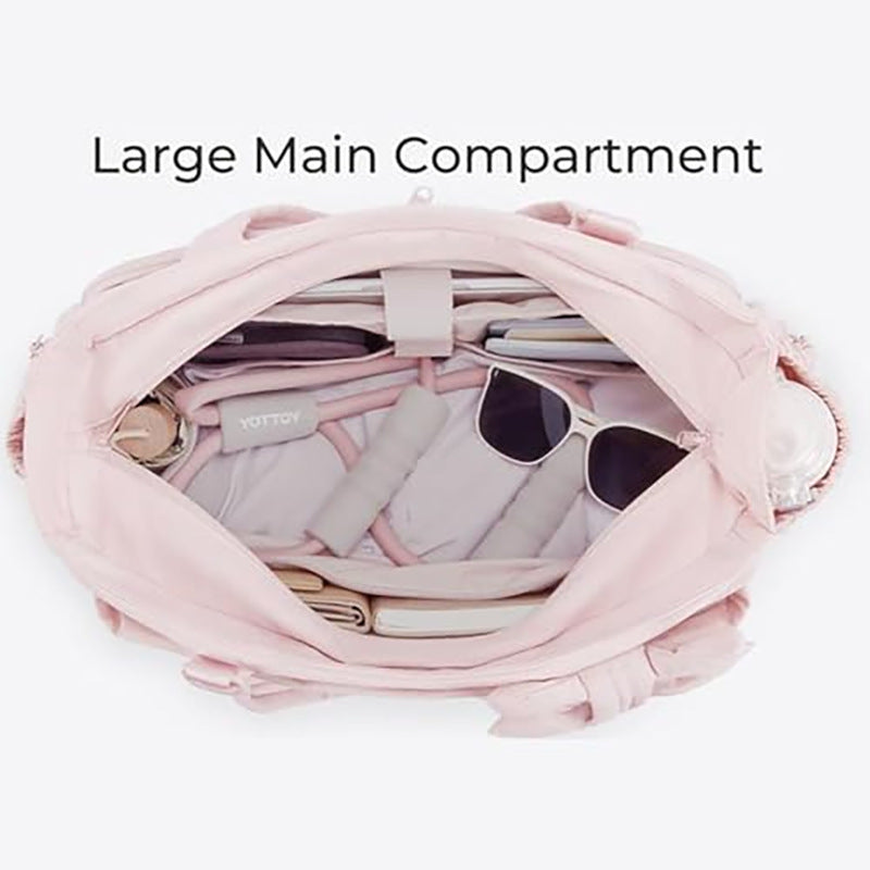 Multifunctional tote bag with detachable shoulder straps and decorative bow Bowlift
