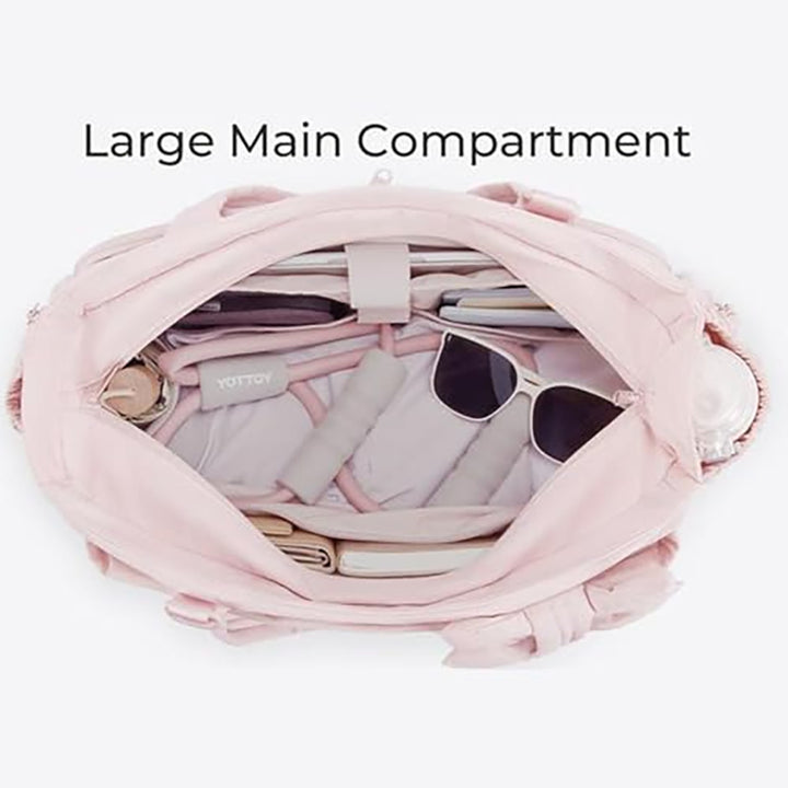 Multifunctional tote bag with detachable shoulder straps and decorative bow Bowlift