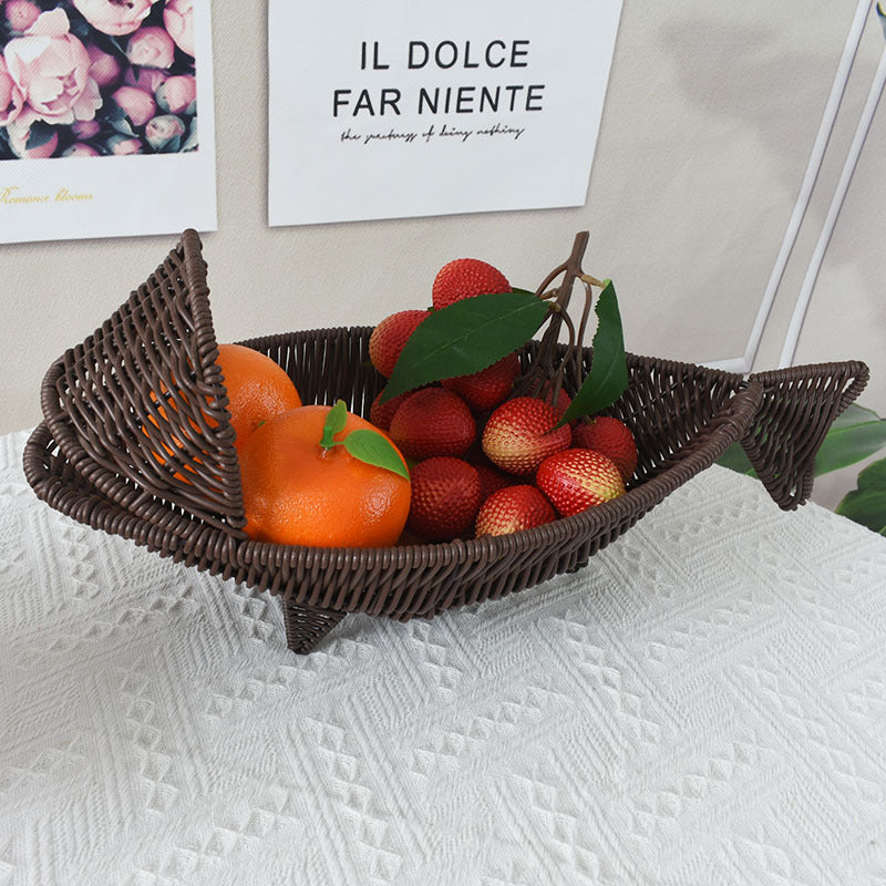 Decorative Fish-Shaped Storage Basket Bowlift
