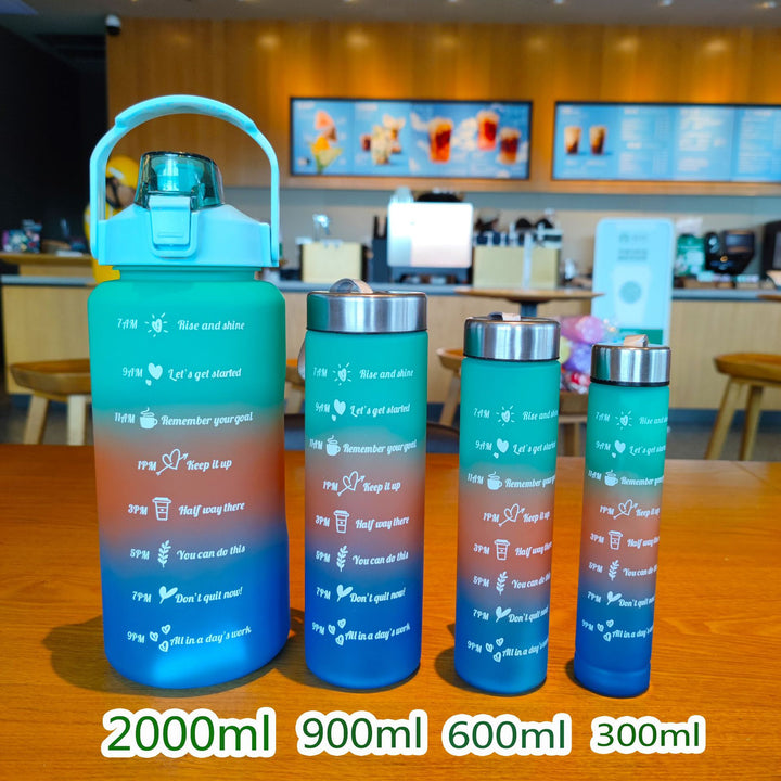 Ladies' Motivation Water Bottle with Time Scale and Ergonomic Design Bowlift