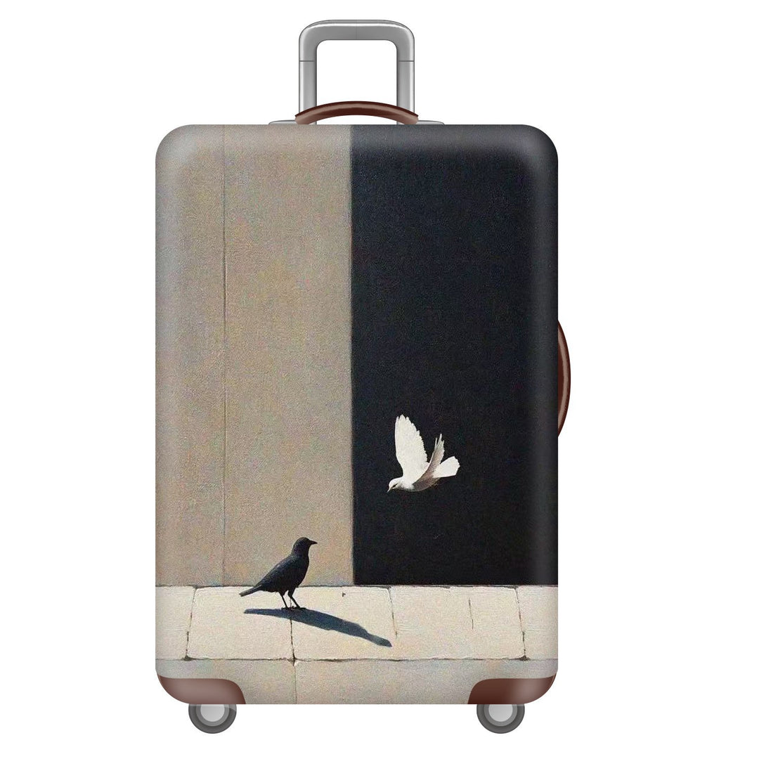 Unisex nano elastic suitcase cover with starry sky city motif, stretch protective cover for trolley luggage Bowlift