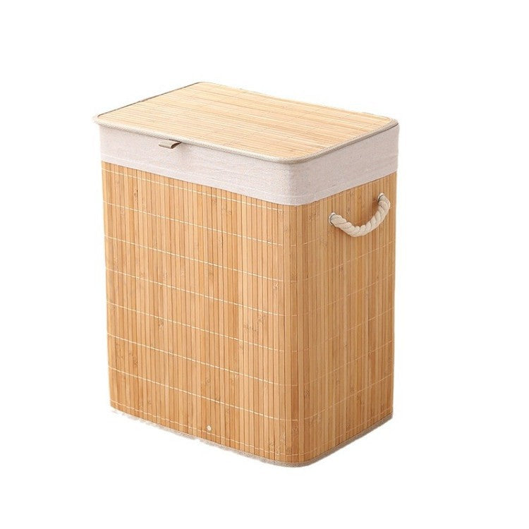 Premium laundry basket with dividers and handcrafted bamboo frame Bowlift
