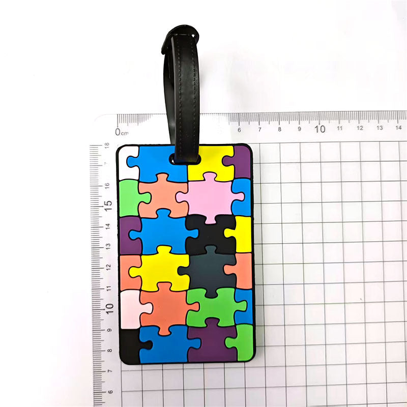 Unisex Geometric Patterned Luggage Identifier Bowlift