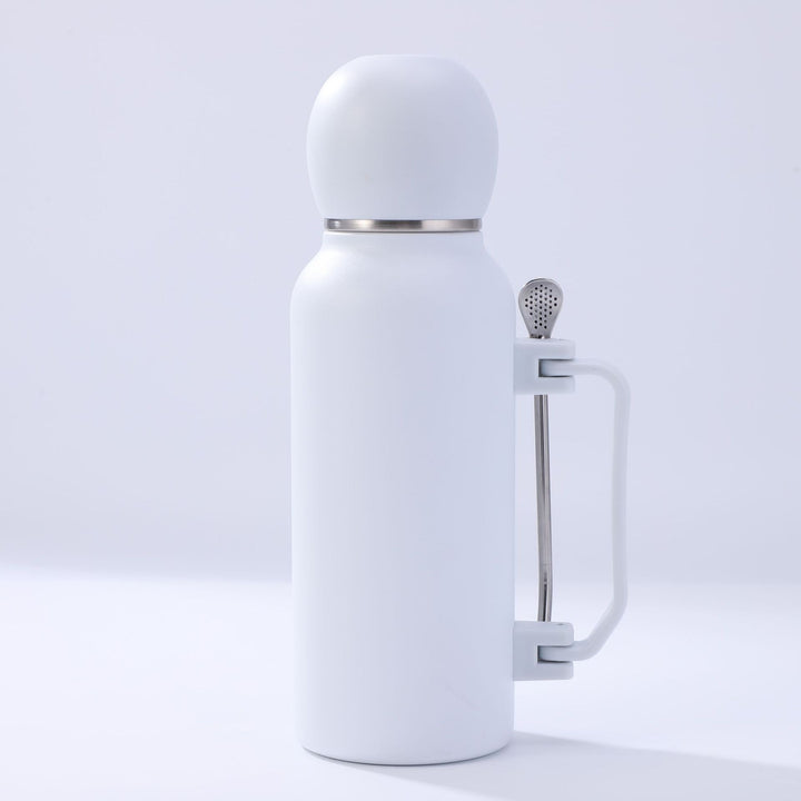 Women practical insulated bottle with integrated tea strainer Bowlift