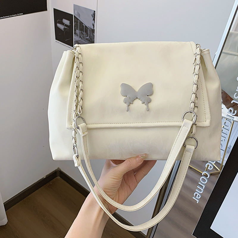 Chic Butterfly Accent Slouchy Handbag Bowlift