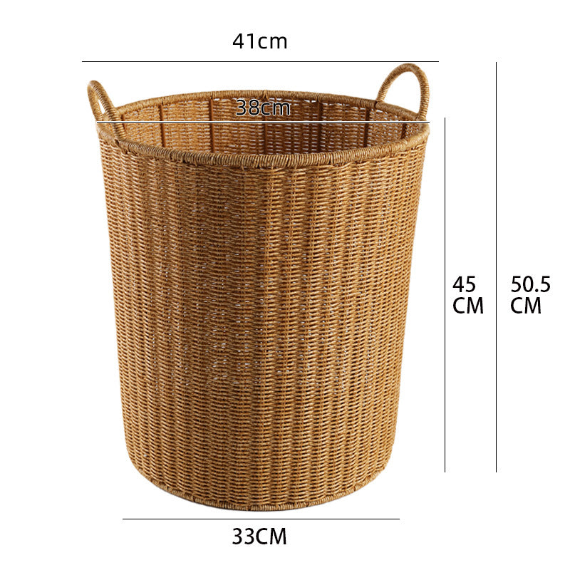 Handwoven Round Laundry Hamper Bowlift