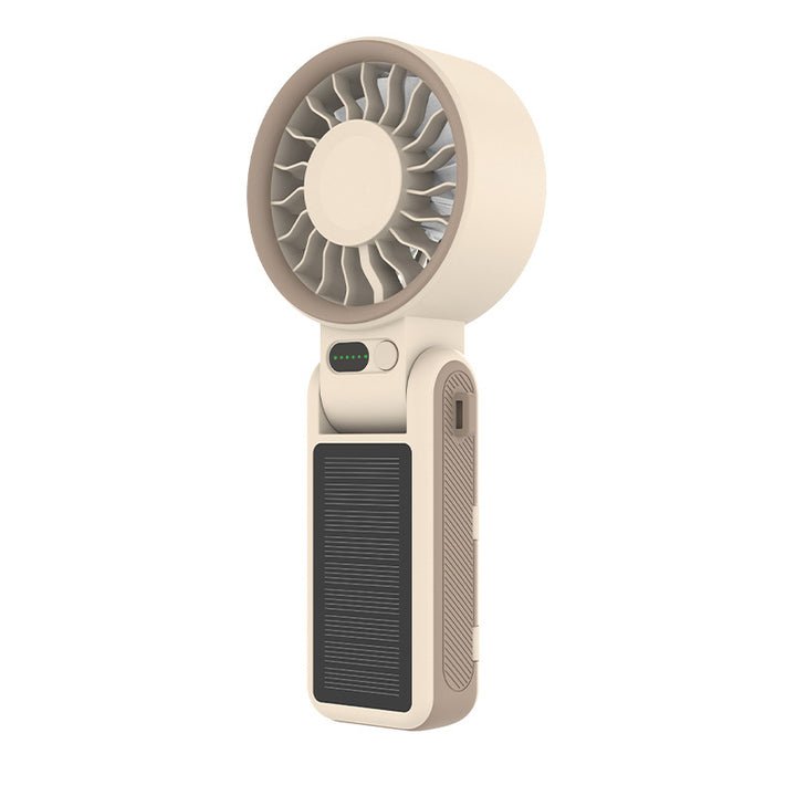 Unisex Portable Rechargeable Handheld Fan with Solar Charging Bowlift