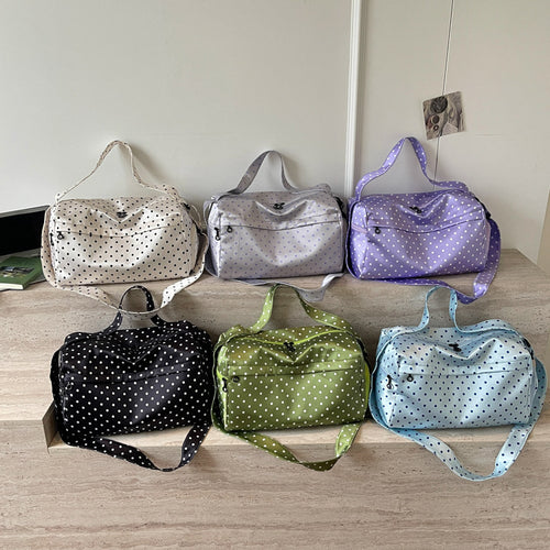 Stylish Polka Dot Travel Duffle Bag Bowlift