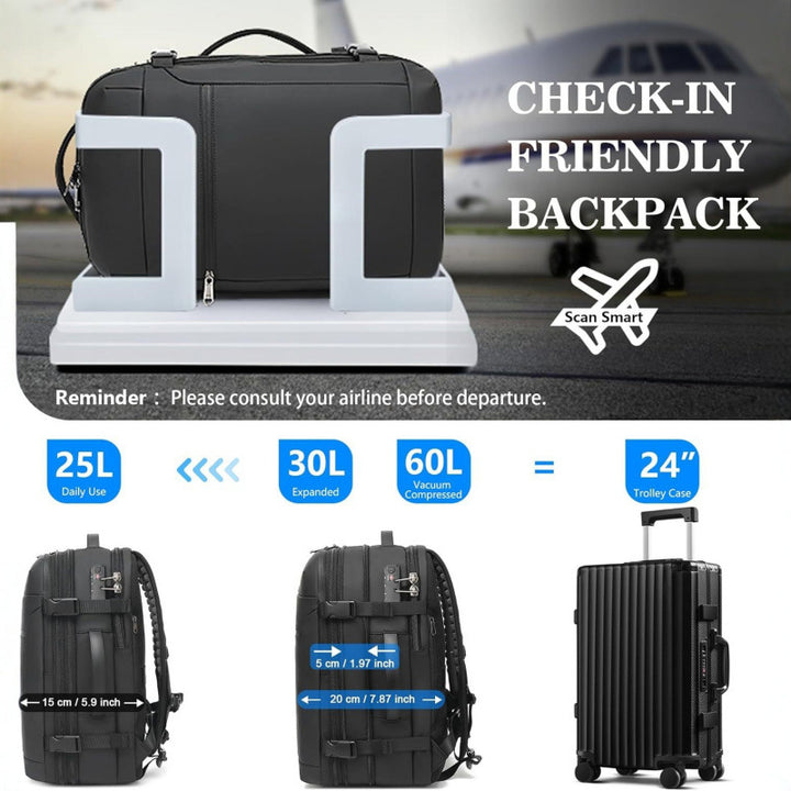 Multifunctional backpack with integrated charging port Bowlift