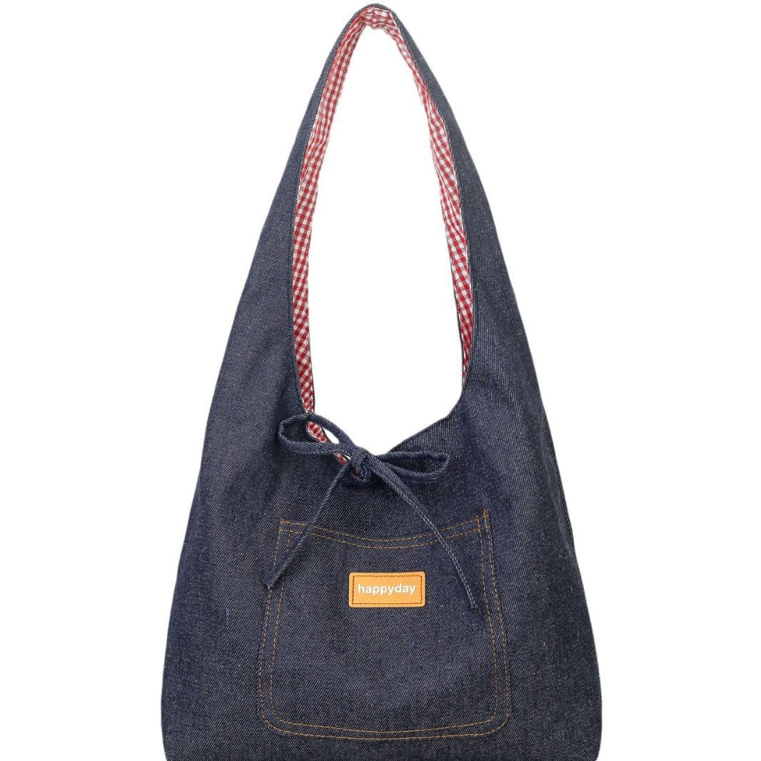 Trendy Denim Shoulder Bag Bowlift