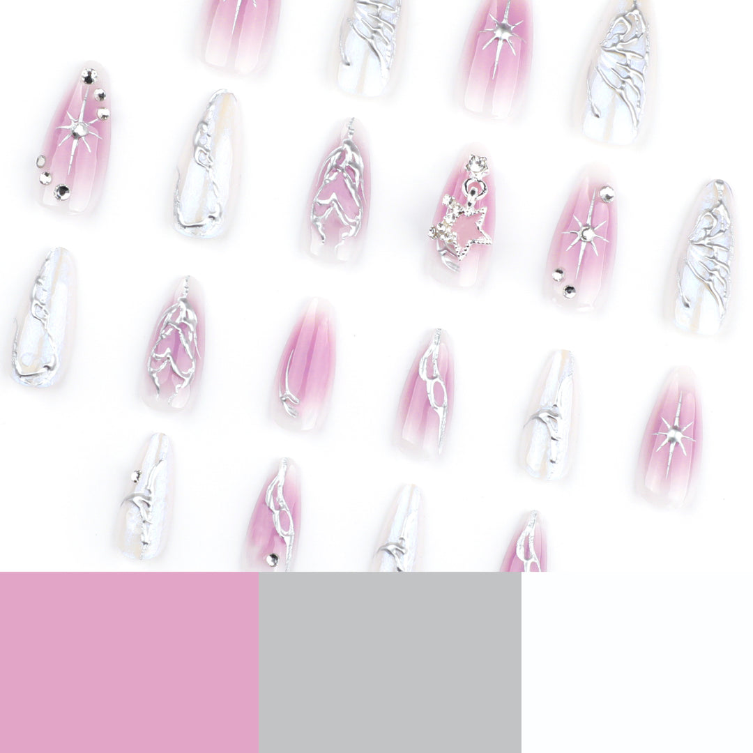 Artistic nail art with unique 3D decorations and glitter accents Bowlift