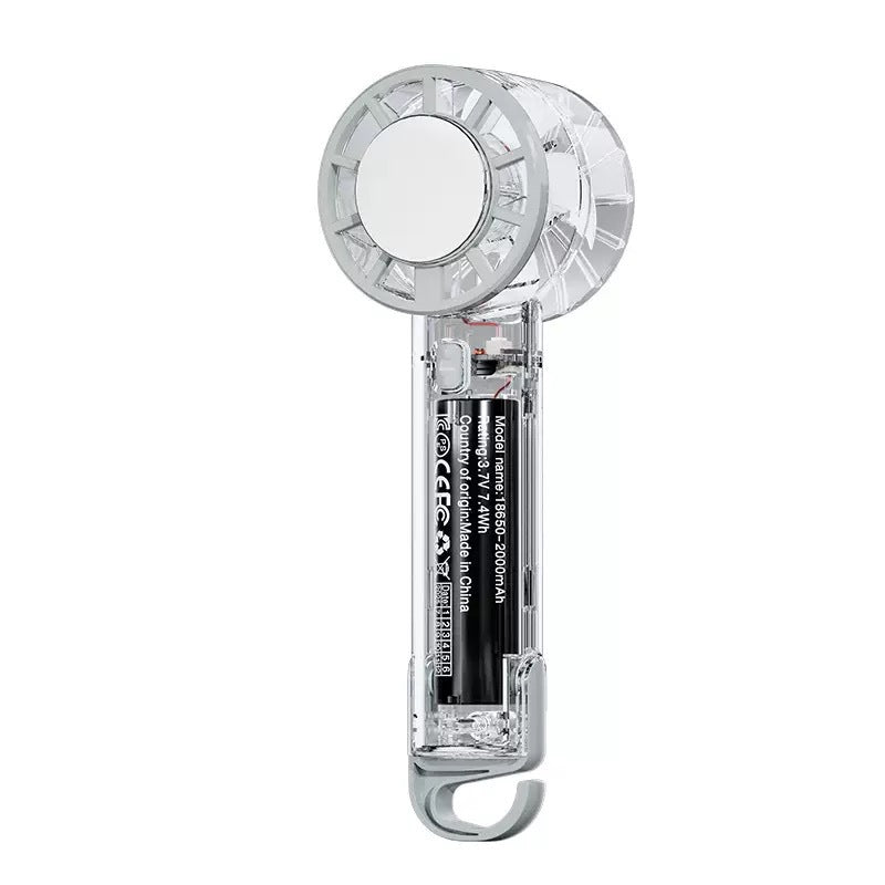 Unisex Transparent Rechargeable Handheld Fan Bowlift