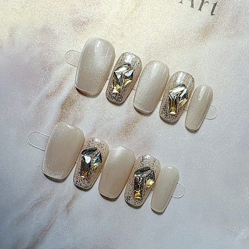 Premium French Tip Press-On Nails Bowlift