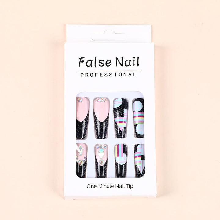 Creative artificial nails with modern graphic designs Bowlift