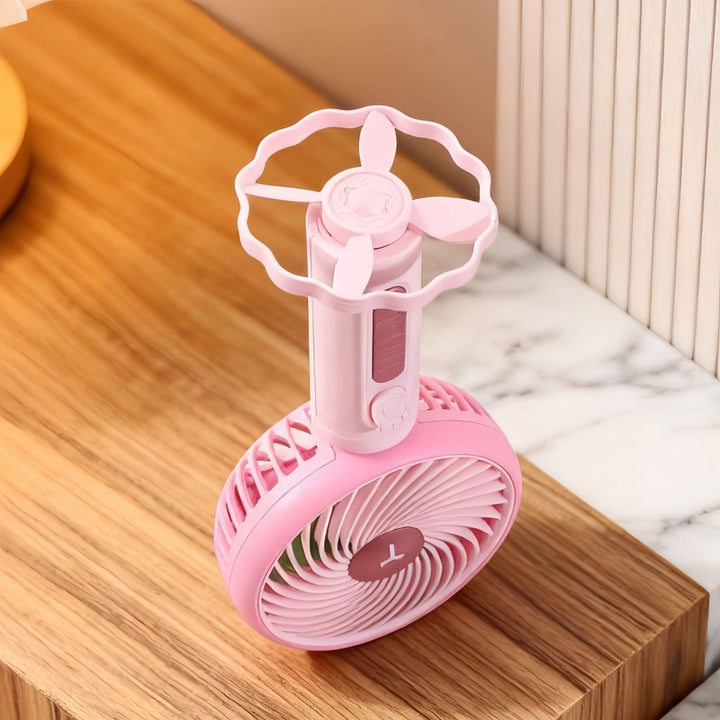 Ladies Portable Mini Handheld Fan with Flexible Tilt Adjustment Bowlift