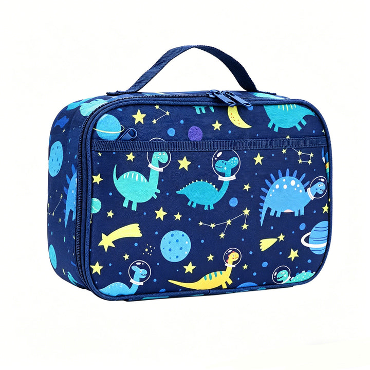 Insulated children's dinosaur lunch case with thermal lining and carry handle Bowlift