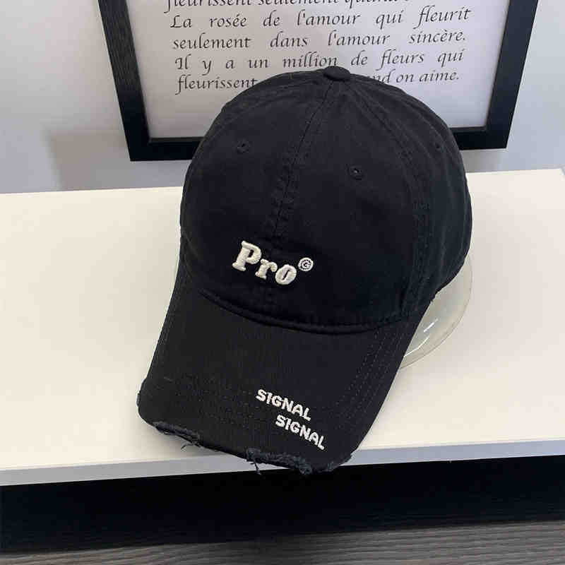 Women's Casual Distressed Embroidered Baseball Cap Bowlift