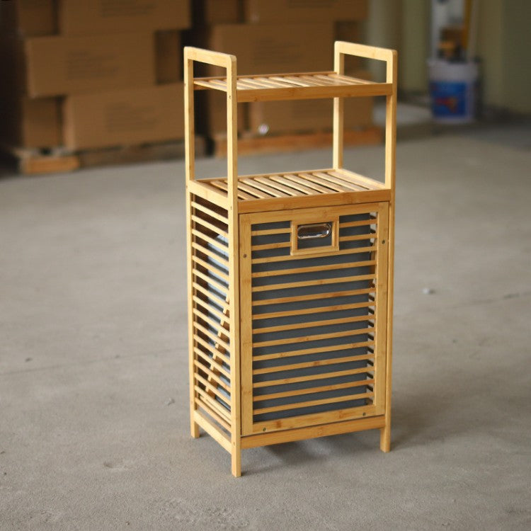 Laundry basket with bamboo frame and fabric insert Bowlift