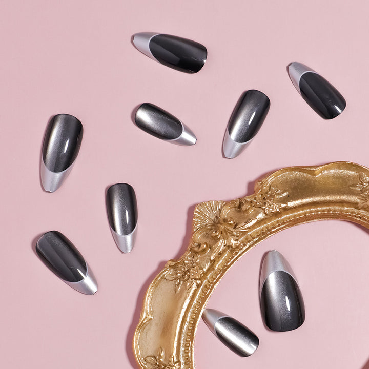 Artful Abstract Design Press-On Nails Bowlift
