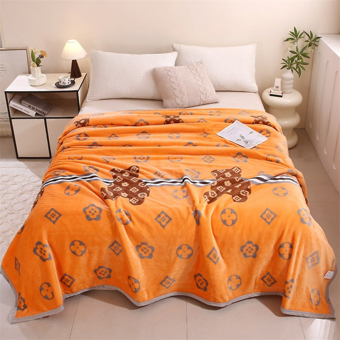 Women soft plush blanket with playful design Bowlift