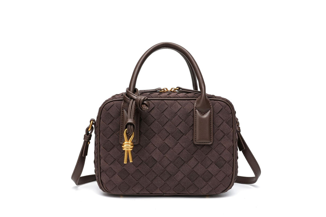 Textured Leather Boutique Handbag Bowlift