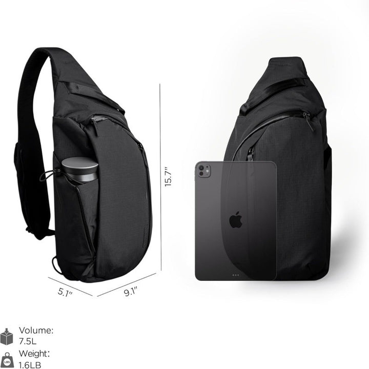 Practical sling bag with special compartments Bowlift