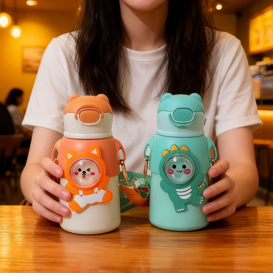 Women’s insulated bottle with practical carrying strap and cute design Bowlift