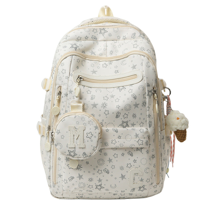 Playful Star-Printed School Backpack
