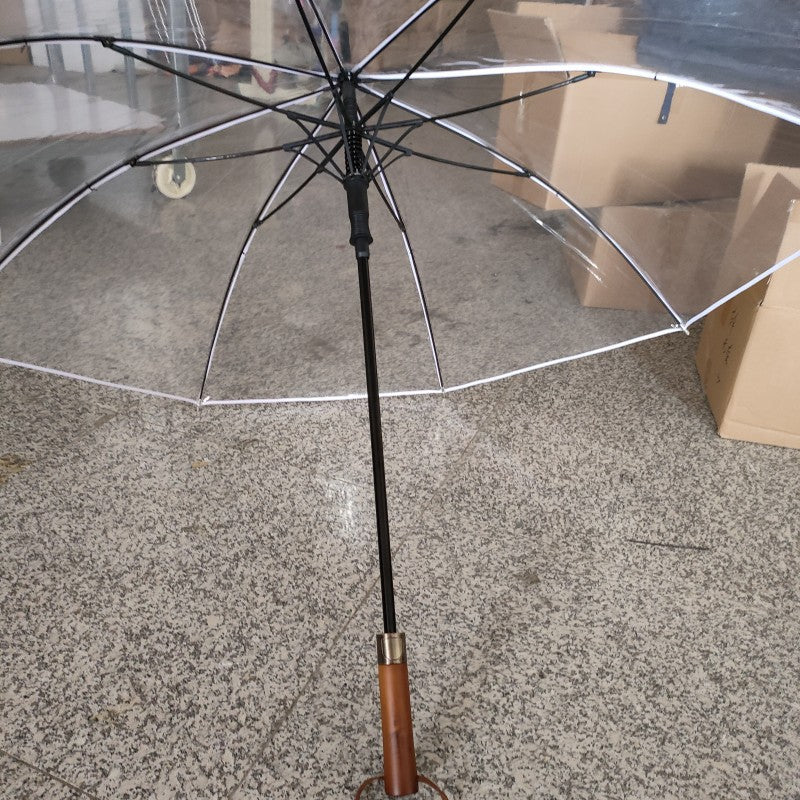 Ladies Transparent Umbrella with Ergonomic Handle Bowlift