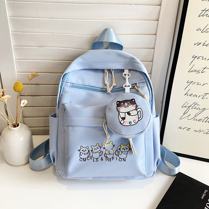 Cute Illustrated Cat Design Backpack