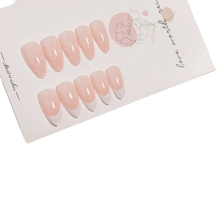 Artistic French Tip Press-On Nail Set Bowlift